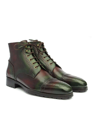 Paul Parkman BT9566 Leather Cap-Toe Derby Lace-Up Boot (PM6457)