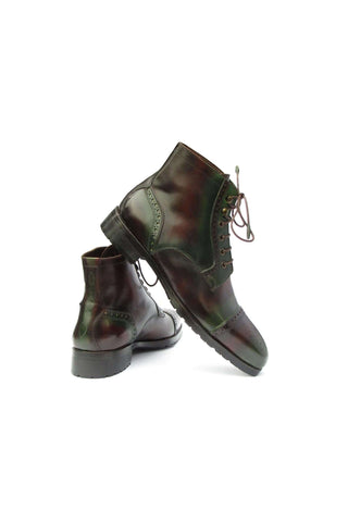 Paul Parkman BT9566 Leather Cap-Toe Derby Lace-Up Boot (PM6457)