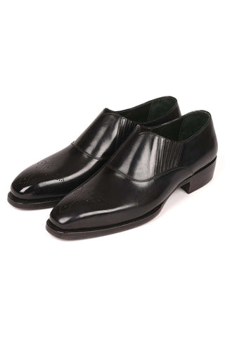 Paul Parkman Black Leather Goodyear Welted Loafers GH861TR (PM6210)