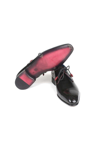 Paul Parkman Black Polished Calfskin Oxfords 54RG88 (PM5703)-AmbrogioShoes