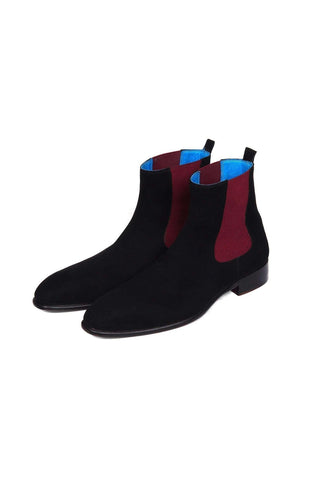 Paul Parkman Black Suede Chelsea Boots (PM5618)