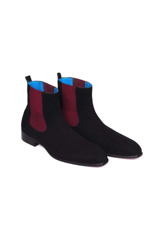 Paul Parkman Black Suede Chelsea Boots (PM5618)-AmbrogioShoes