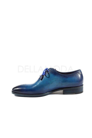 Paul Parkman Blue & Navy Medallion Toe Oxfords (PM2013)