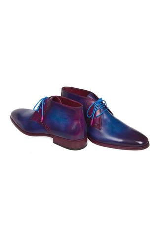 Paul Parkman Blue & Purple Chukka Boots (PM5613)-AmbrogioShoes