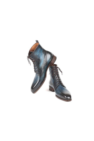 Paul Parkman Brown Burnished Leather Lace-Up Boots (PM5867)-AmbrogioShoes