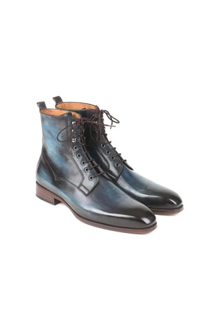 Paul Parkman Brown Burnished Leather Lace-Up Boots (PM5867)