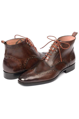 Paul Parkman CH777 Calf-Skin Leather Wing-Tip Ankle Boots (PM6140)-AmbrogioShoes