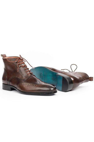 Paul Parkman CH777 Calf-Skin Leather Wing-Tip Ankle Boots (PM6140)-AmbrogioShoes