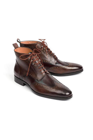 Paul Parkman CH777 Calf-Skin Leather Wing-Tip Ankle Boots (PM6140)-AmbrogioShoes