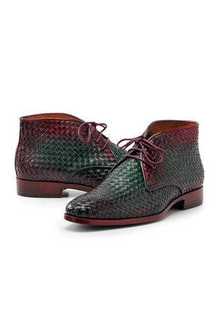 Paul Parkman CK82 Woven Leather Chukka Boot (PM6475)-AmbrogioShoes