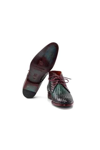 Paul Parkman CK82 Woven Leather Chukka Boot (PM6475)-AmbrogioShoes