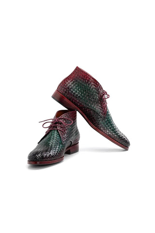 Paul Parkman CK82 Woven Leather Chukka Boot (PM6475)-AmbrogioShoes