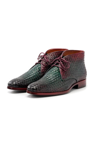 Paul Parkman CK82 Woven Leather Chukka Boot (PM6475)-AmbrogioShoes