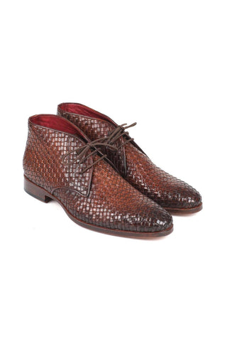 Paul Parkman CK82 Woven Leather Chukka Boot (PM6475)-AmbrogioShoes