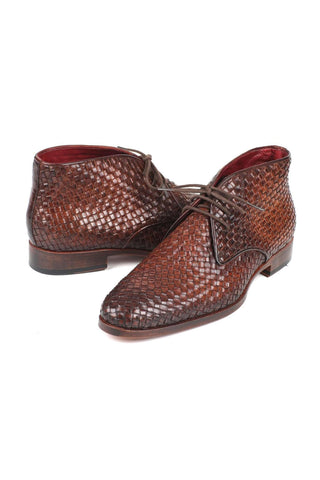 Paul Parkman CK82 Woven Leather Chukka Boot (PM6475)-AmbrogioShoes