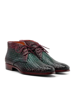 Paul Parkman CK82 Woven Leather Chukka Boot (PM6475)-AmbrogioShoes