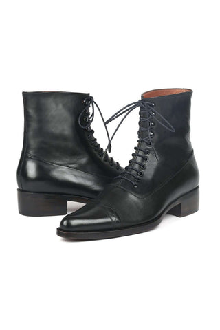 Paul Parkman CW477-BLK Black Leather Goodyear Welted Boots (PM6269)
