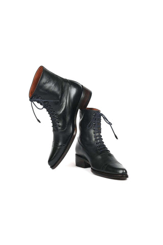 Paul Parkman CW477-BLK Black Leather Goodyear Welted Boots (PM6269)