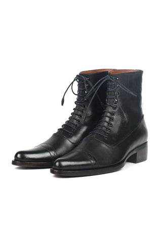Paul Parkman CW477-BLK Black Leather Goodyear Welted Boots (PM6269)