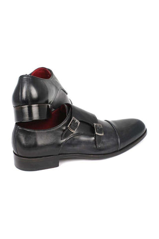 Paul Parkman Calf-Skin Leather Cap-Toe Double Monk-Straps (PM5220)-AmbrogioShoes