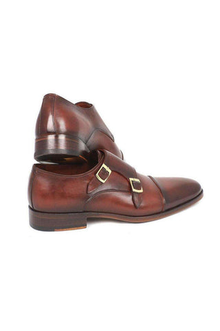 Paul Parkman Calf-Skin Leather Cap-Toe Double Monk-Straps (PM5220)-AmbrogioShoes