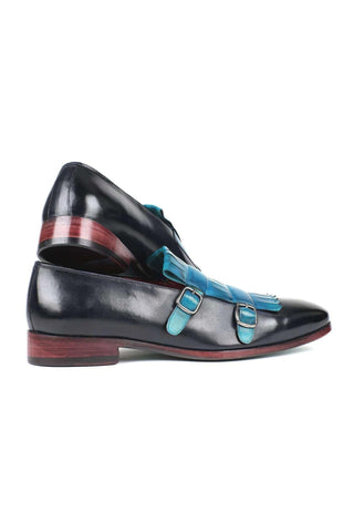 Paul Parkman Calf-Skin Leather Kiltie Double Monk-Straps (PM5716)-AmbrogioShoes