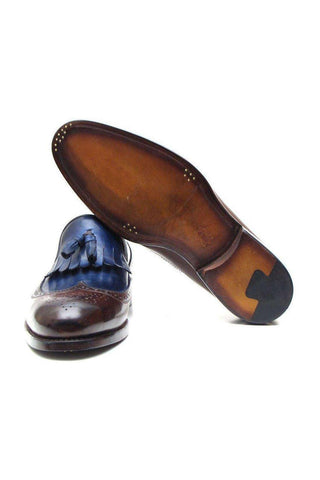 Paul Parkman Calf-Skin Leather Kiltie Tassel Loafers (PM5204)-AmbrogioShoes