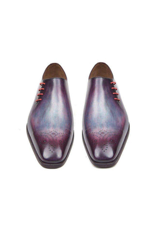 Paul Parkman Calf-Skin Leather Side Lace Purple Oxfords (PM5501)-AmbrogioShoes