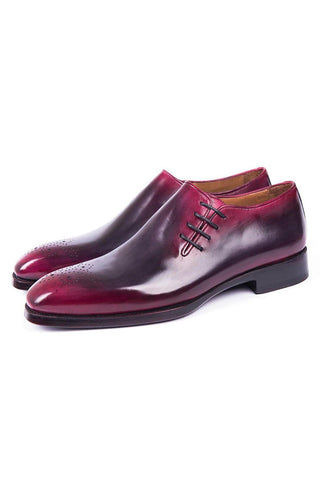 Paul Parkman Calf-Skin Leather Side Lace Purple Oxfords (PM5501)-AmbrogioShoes