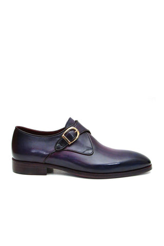 Paul Parkman Calf-Skin Leather Single Monk-Straps (PM6291)-AmbrogioShoes
