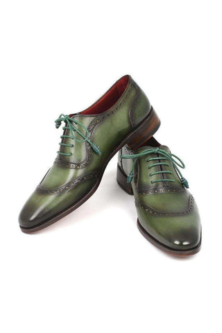 Paul Parkman Calfskin Green Oxfords (PM5245)-AmbrogioShoes