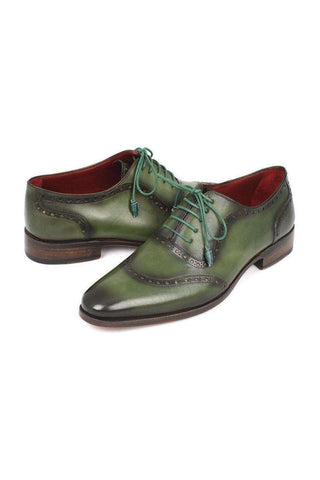 Paul Parkman Calfskin Green Oxfords (PM5245)