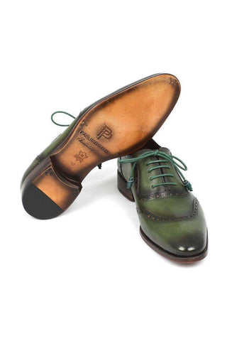 Paul Parkman Calfskin Green Oxfords (PM5245)