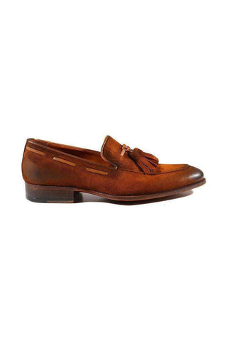 Paul Parkman Camel Suede Tassel Loafers (PM2014)-AmbrogioShoes