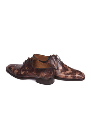 Paul Parkman Camouflage Hand-Painted Wholecut Brown Oxfords (PM5606)-AmbrogioShoes