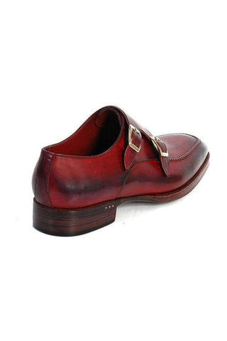 Paul Parkman Double Monkstrap Black Burgundy Loafers (PM5236)