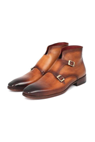 Paul Parkman Double Monkstrap Brown Boots (PM3005)-AmbrogioShoes