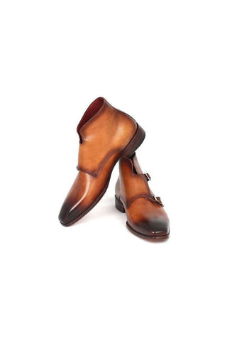 Paul Parkman Double Monkstrap Brown Boots (PM3005)-AmbrogioShoes