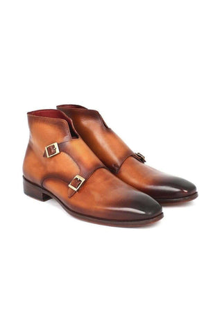 Paul Parkman Double Monkstrap Brown Boots (PM3005)-AmbrogioShoes