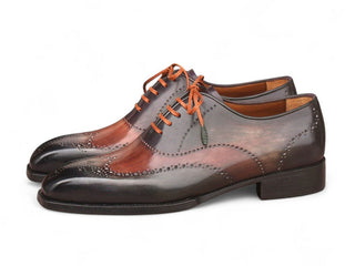 Paul Parkman E271 Men's Shoes Welted Patina Calf-Skin Leather Wing-Tip Oxford (PM6489)-AmbrogioShoes