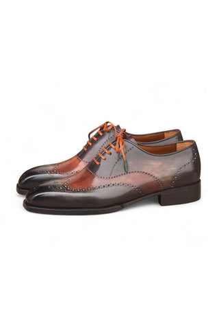 Paul Parkman E271 Welted Patina Calf-Skin Leather Wing-Tip Oxford (PM6489)-AmbrogioShoes