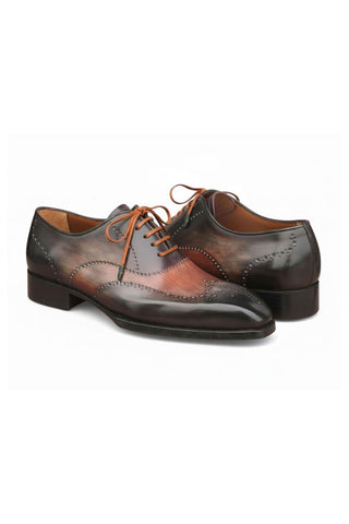 Paul Parkman E271 Welted Patina Leather Wing-Tip Oxford (PM6489)-AmbrogioShoes