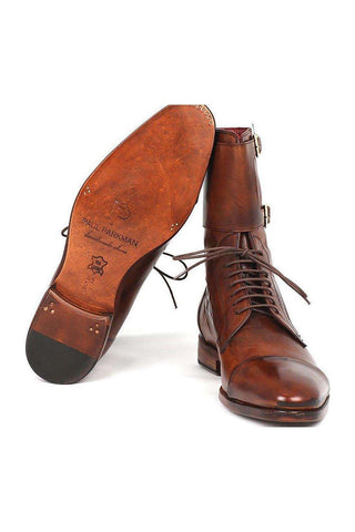 Paul Parkman F55 Calf-Skin Leather High Double-Monk Derby Boot (PM5868)-AmbrogioShoes