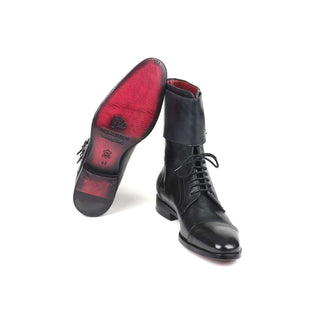 Paul Parkman F55 Men's Shoes Calf-Skin Leather High Double-Monk Derby Boot (PM5868)-AmbrogioShoes