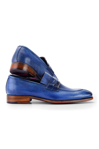Paul Parkman Full Grain Leather Split-Toe Penny Loafers (PM6443)