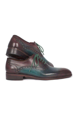 Paul Parkman Green & Bordeaux Plain Toe Oxfords (PM5409)-AmbrogioShoes