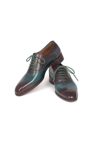 Paul Parkman Green & Bordeaux Plain Toe Oxfords (PM5409)