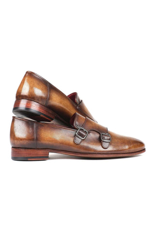 Paul Parkman HR67 Calf-Skin Leather Double Monk-Strap Loafers (PM5914)-AmbrogioShoes