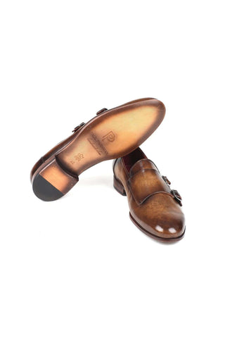 Paul Parkman HR67 Calf-Skin Leather Double Monk-Strap Loafers (PM5914)-AmbrogioShoes