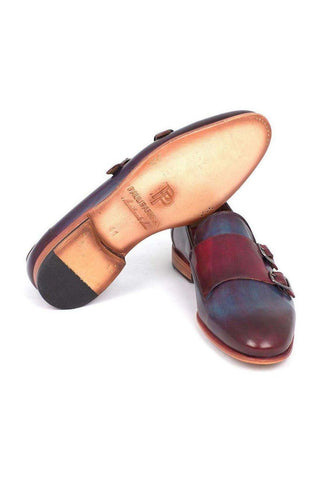 Paul Parkman HR67 Calf-Skin Leather Double Monk-Strap Loafers (PM5914)-AmbrogioShoes